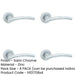 PACK Sleek Satin Chrome Curve Door Handle Rose Modern Traditional Interiors Interior Handle-1