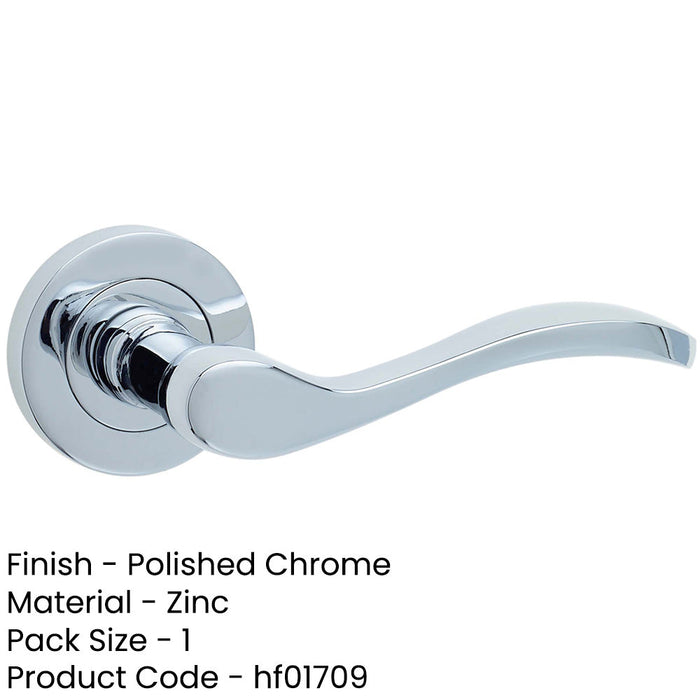 Elegant Polished Chrome Door Handle Rose Timeless Interiors Interior Handle-1