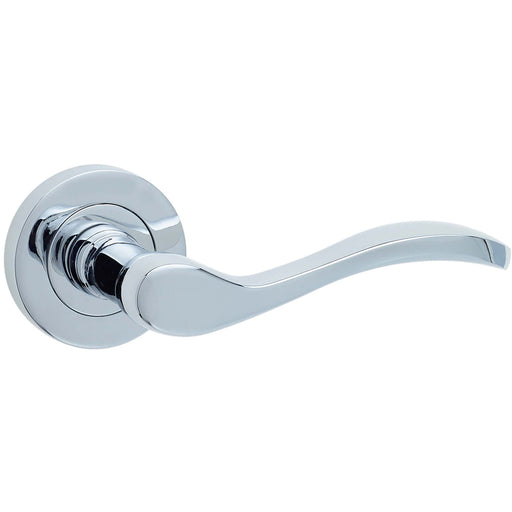 Elegant Polished Chrome Door Handle Rose Timeless Interiors Interior Handle