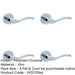 PACK Elegant Polished Chrome Door Handle Rose Timeless Interiors Interior Handle-1