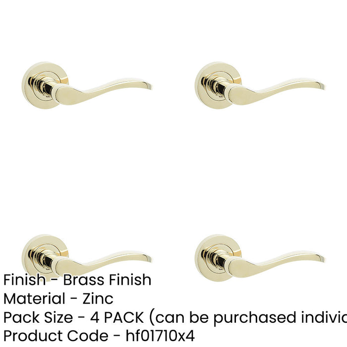 PACK Elegant Brass Finish Door Handle Timeless Interiors Interior Handle-1