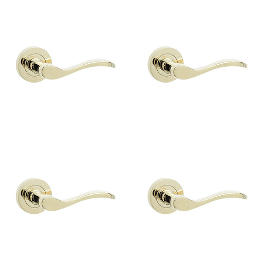 PACK Elegant Brass Finish Door Handle Timeless Interiors Interior Handle