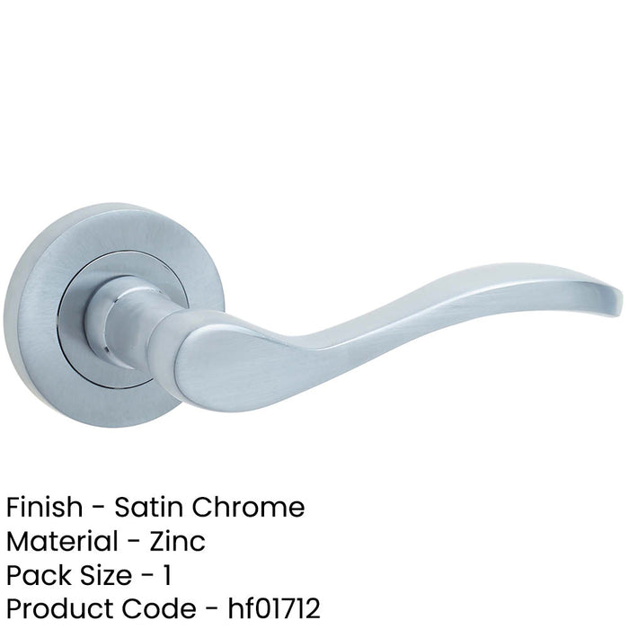 Elegant Satin Chrome Door Handle Rose Timeless Interiors Interior Handle-1