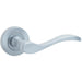 Elegant Satin Chrome Door Handle Rose Timeless Interiors Interior Handle