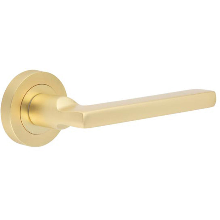 Elegant Door Handle Satin Brass Modern Interiors Interior Handle