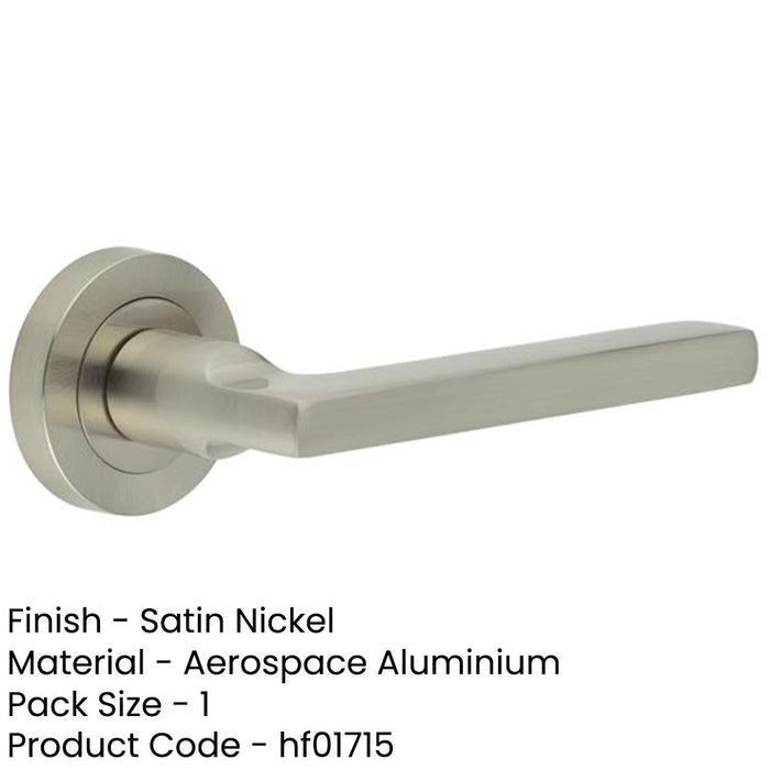 Stylish Door Handle Satin Nickel Modern Interiors Interior Handle-1