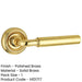 Elise Polished Brass Door Handle Rose Modern Design Interior Handle-1