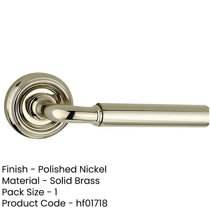 Sleek Polished Nickel Door Handle Rose Modern Homes Interior Handle-1