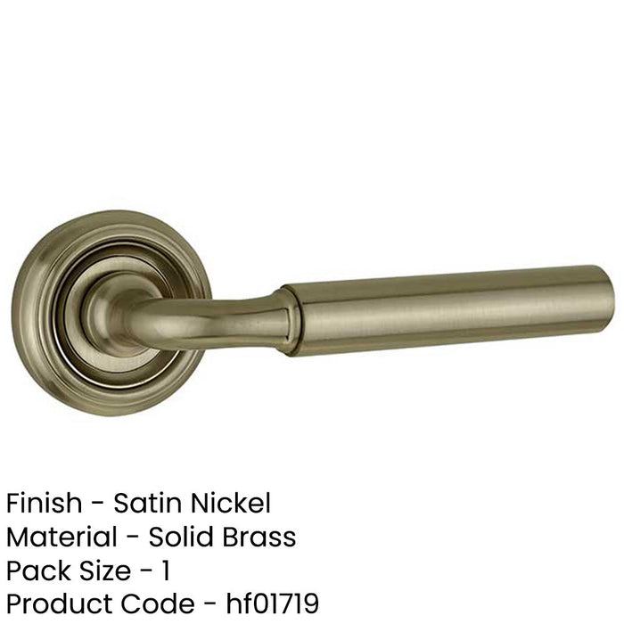 Sleek Satin Nickel Door Handle Rose Modern Homes Interior Handle-1