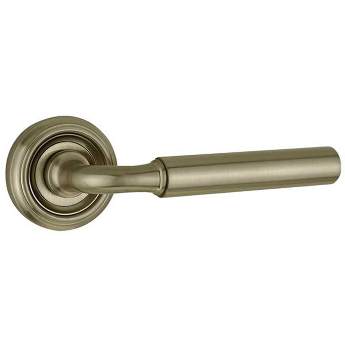 Sleek Satin Nickel Door Handle Rose Modern Homes Interior Handle