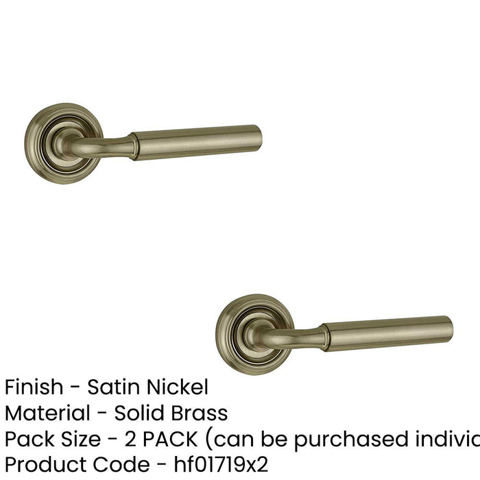 PACK Sleek Satin Nickel Door Handle Rose Modern Homes Interior Handle (1)-1