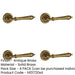 PACK Elegant Antique Brass Door Handle with Rose Design Interior Handle-1