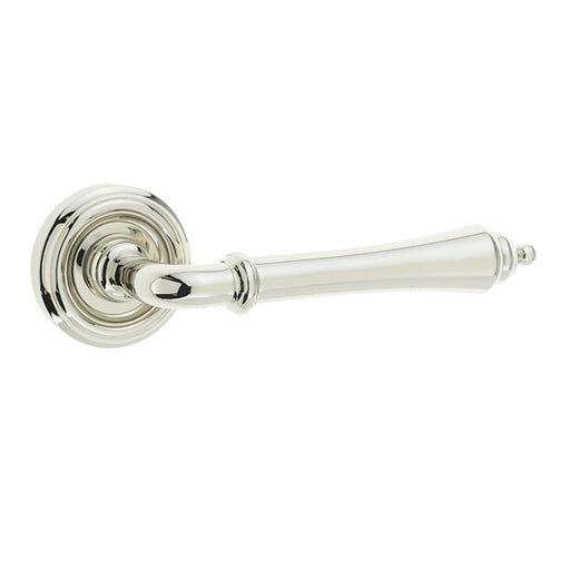 Elegant Polished Nickel Door Handle Rose Stylish Interiors Interior Handle
