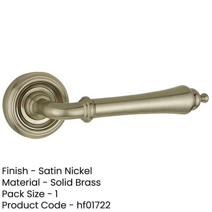 Elegant Satin Nickel Door Handle Rose Stylish Interiors Interior Handle-1