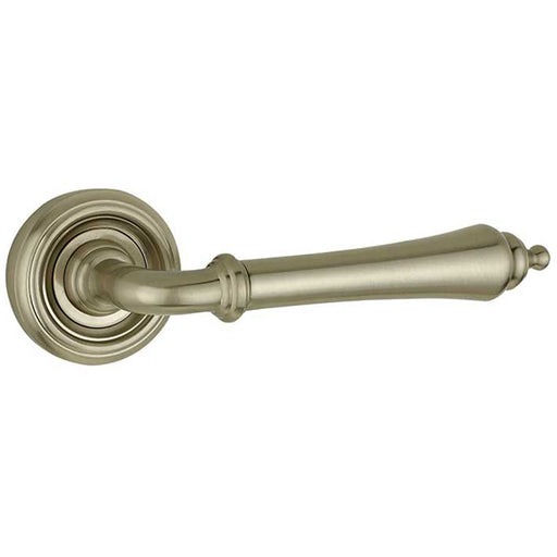 Elegant Satin Nickel Door Handle Rose Stylish Interiors Interior Handle
