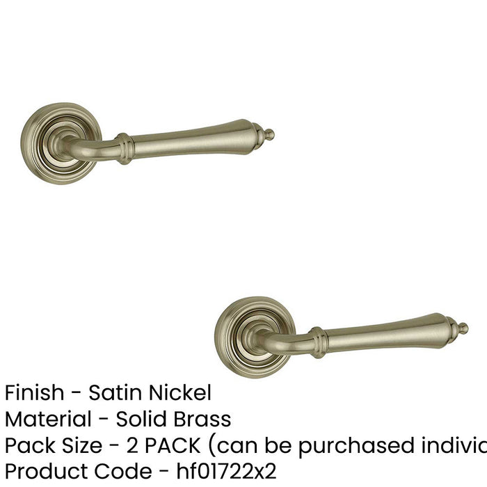 PACK Elegant Satin Nickel Door Handle Rose Stylish Interiors Interior Handle (1)-1