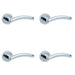 PACK Premium Polished Chrome Door Handle Elegant Interiors Interior Handle