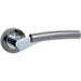 Stylish Door Handle Rose with Polished Chrome Black Nickel Finish Interior Handle