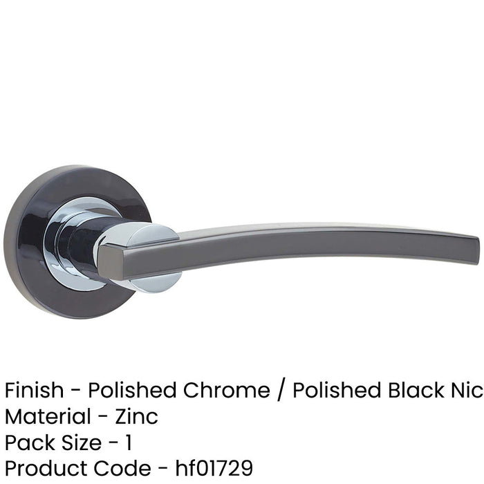 Elegant Polished Chrome Black Nickel Door Handle Residential Interiors Interior Handle-1