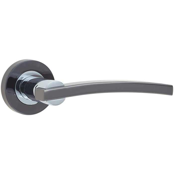 Elegant Polished Chrome Black Nickel Door Handle Residential Interiors Interior Handle