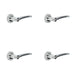 PACK Elegant Polished Chrome Satin Chrome Door Handle Residential Interior Handle