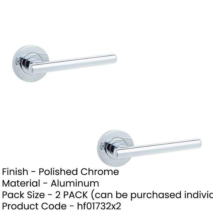 PACK Stylish Polished Chrome Door Handle Modern Interiors Interior Handle (3)-1