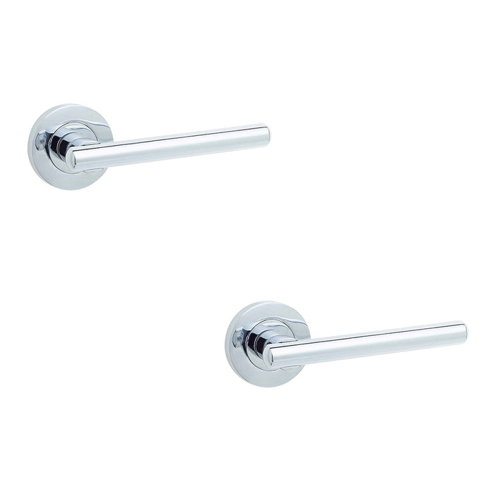 PACK Stylish Polished Chrome Door Handle Modern Interiors Interior Handle (3)