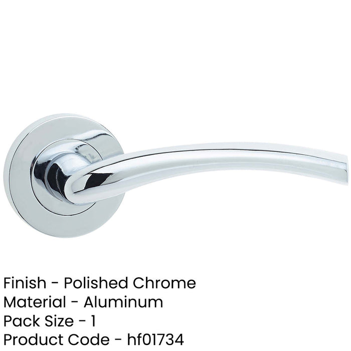 Elegant Polished Chrome Door Handle Rose Modern Interiors Interior Handle-1