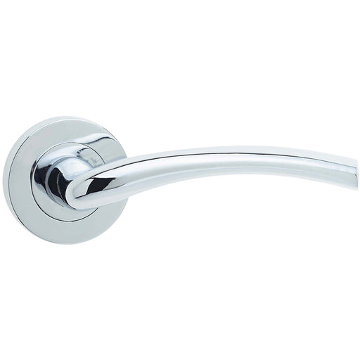 Elegant Polished Chrome Door Handle Rose Modern Interiors Interior Handle