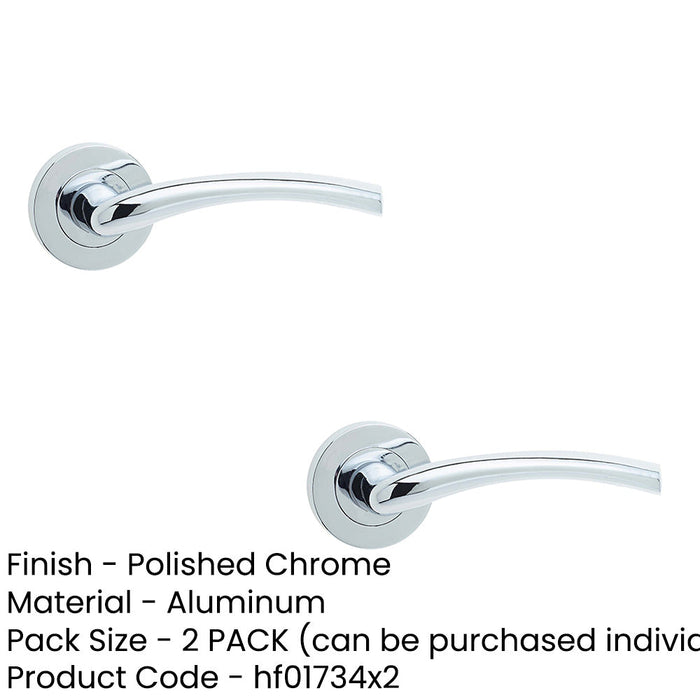 PACK Elegant Polished Chrome Door Handle Rose Modern Interiors Interior Handle (1)-1