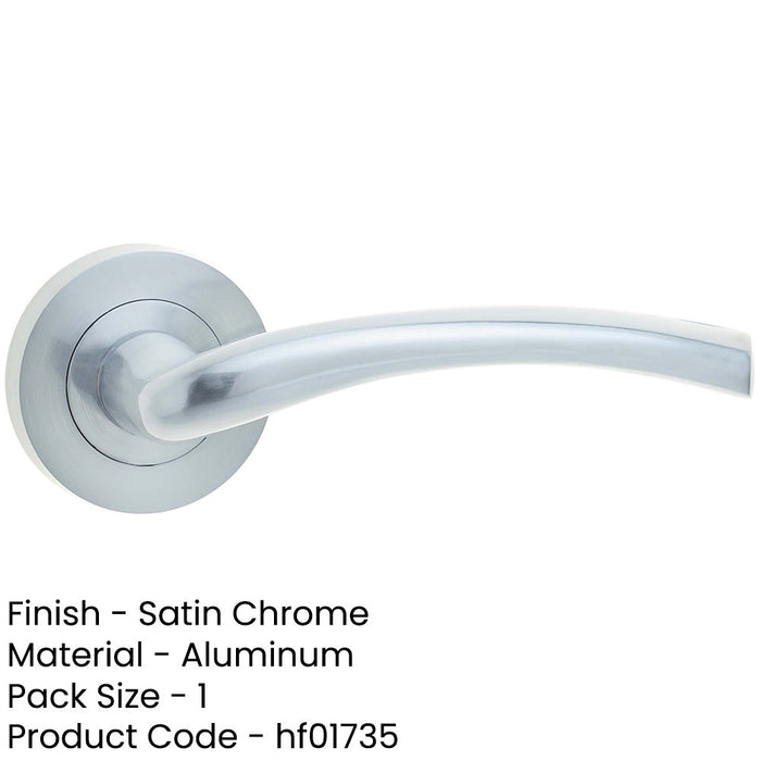 Elegant Satin Chrome Door Handle Rose Stylish Interiors Interior Handle-1