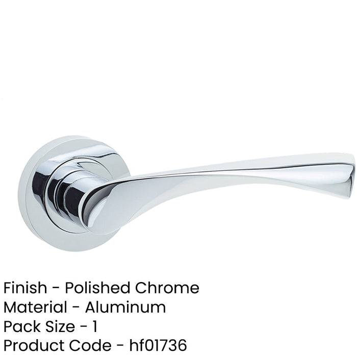 Stylish Polished Chrome Door Handle with Unique Design Interior Handle-1