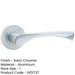 Contemporary Satin Chrome Door Handle Rose with Unique Design Interior Handle-1