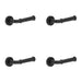 PACK Stylish Classic Matt Black Door Handle with Rose Interior Handle