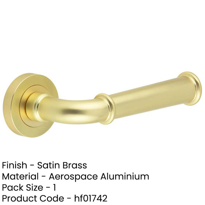 Elegant Classic Satin Brass Lever Door Handle Stylish Interiors Interior Handle-1