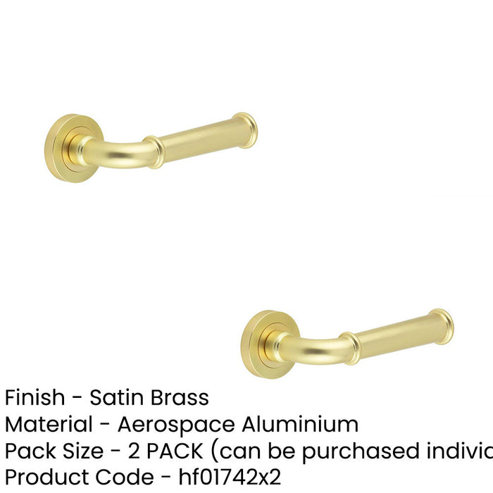 PACK Elegant Classic Satin Brass Lever Door Handle Stylish Interiors Interior Handle (1)-1