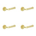 PACK Elegant Classic Satin Brass Lever Door Handle Stylish Interiors Interior Handle