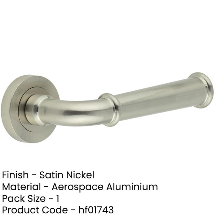 Elegant Satin Nickel Lever Door Handle Modern Interiors Interior Handle-1