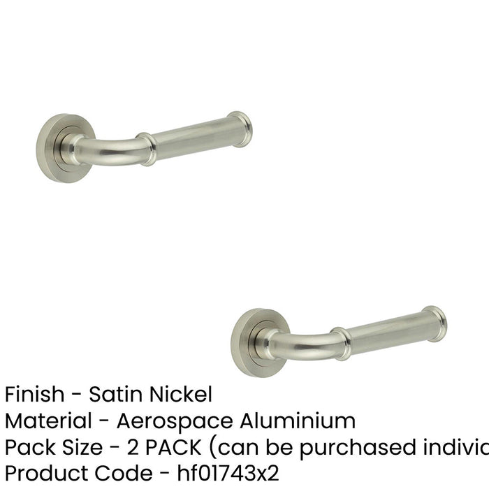 PACK Elegant Satin Nickel Lever Door Handle Modern Interiors Interior Handle (1)-1