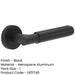 Elegant Matt Black Door Lever Handle Rose Interior Handle-1