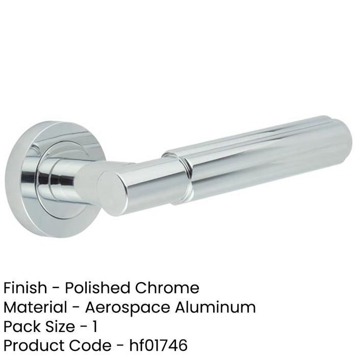 Elegant Polished Chrome Door Lever Handle Rose Modern Interiors Interior Handle-1