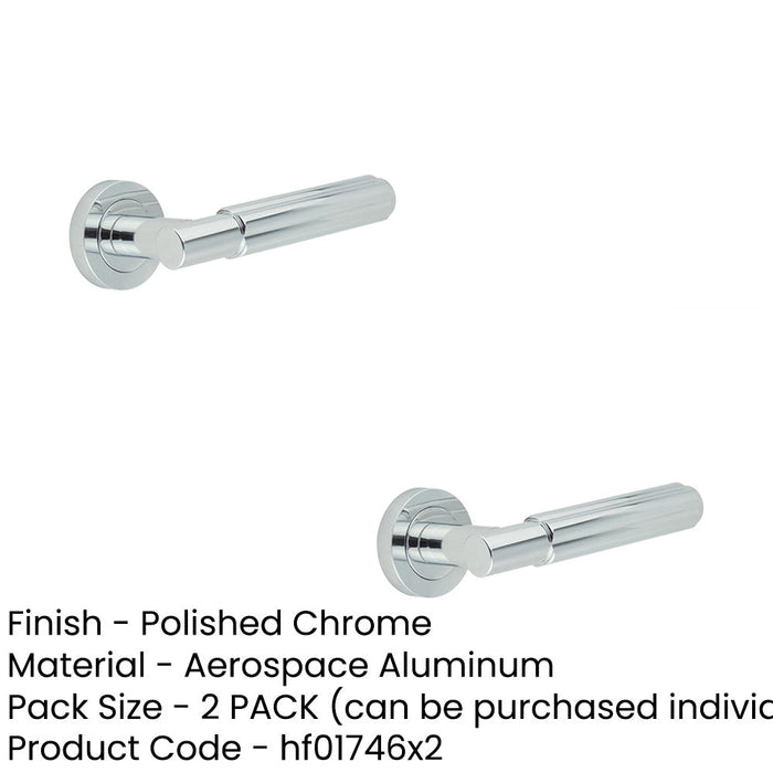 PACK Elegant Polished Chrome Door Lever Handle Rose Modern Interiors Interior Handle (1)-1