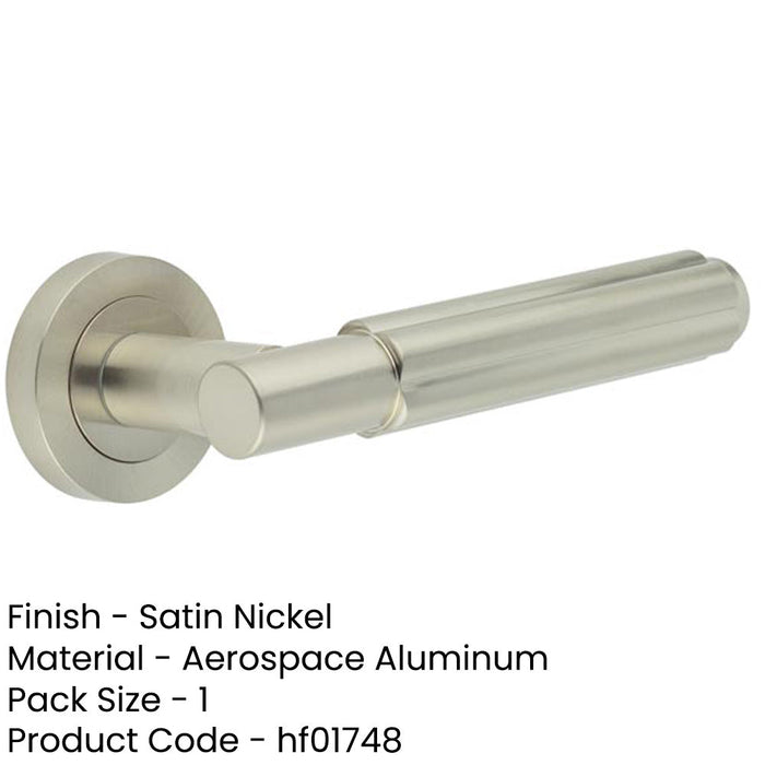 Elegant Satin Nickel Lever Rose Handle Doors Interior Handle-1
