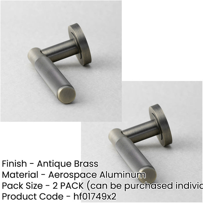 PACK Stylish Antique Brass Knurled Door Handle Modern Interiors Interior Handle (1)-1