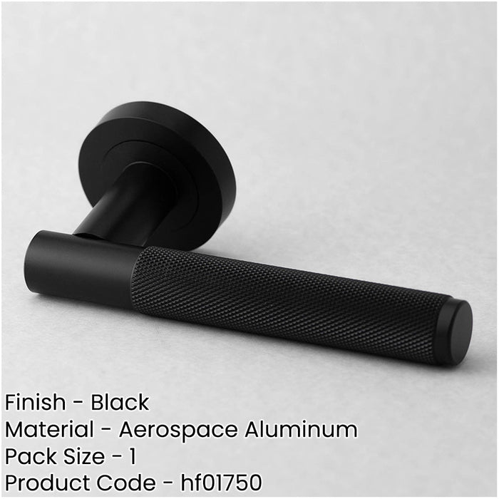 Stylish Black Knurled Door Handle Modern Interiors Interior Handle-1