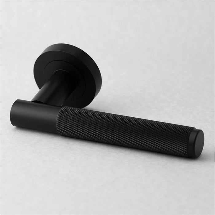 Stylish Black Knurled Door Handle Modern Interiors Interior Handle