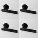 PACK Stylish Black Knurled Door Handle Modern Interiors Interior Handle