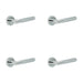 PACK Durable Polished Chrome Knurled Door Handle Stylish Interiors Interior Handle