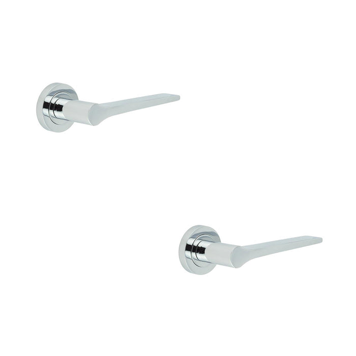 PACK Upgrade Your Home with Polished Chrome Door Handle Stylish Interiors Interior Handle (1)