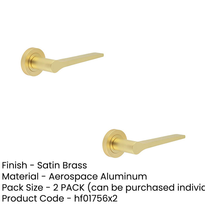 PACK Stylish Satin Brass Door Handle Modern Interiors Interior Handle (1)-1